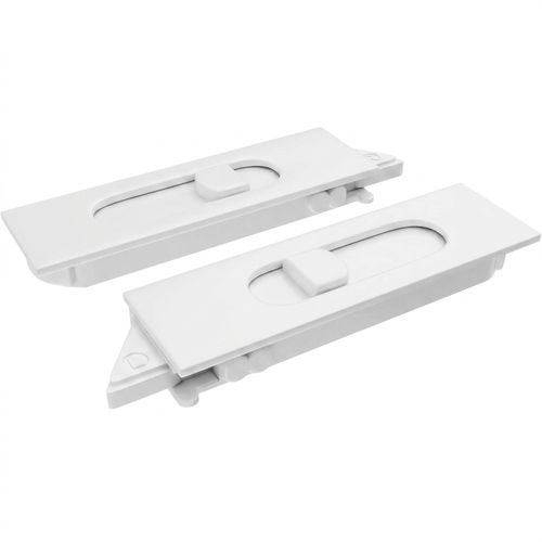 Brixwell Snap-in Tilt Latch Pair, Left and Right-Hand Set, Plastic, White F…
