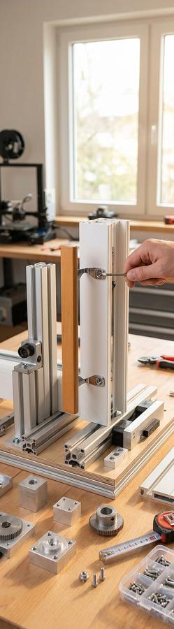 Brixwell Patio Door Handle with Brackets, Chrome Finish with Wood in use